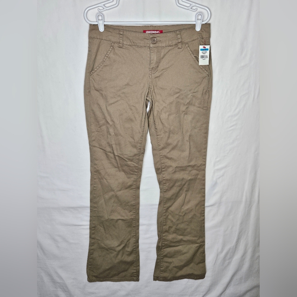 Juniors 9 Khaki Pants Union Bay Suntan Straight Leg